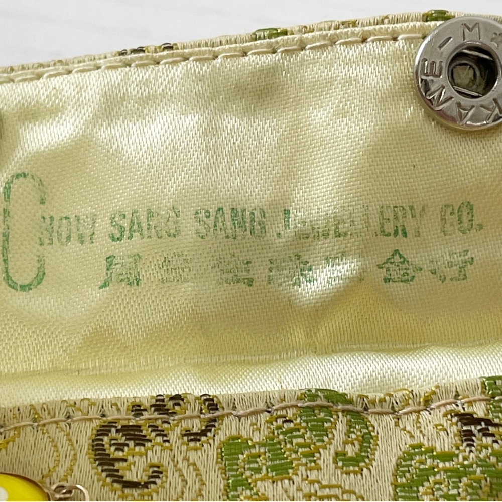 14k yellow gold yellow glass evil eye vintage bracelet - Picture 12 of 12